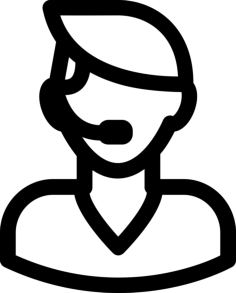 Call Center Boy Contour Svg Vector, Free Vectors File